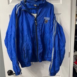 UK Wildcats STARTER Royal Blue Windbreaker with Silver Accents